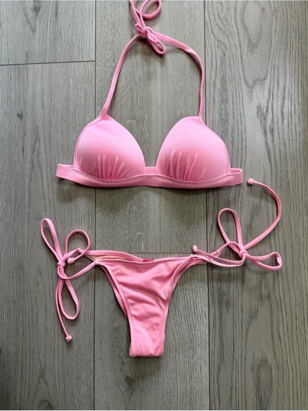 Women's Pink String Bikini Swim Set